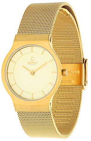 Obaku Damen Armbanduhr Gold V133LXGGMG