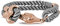 Akitsune Vulpes Armband | Armschmuck Frauen Herren Edelstahlverschluss Nylonband Fuchs Anker - Rosegold - Grau 20,5cm