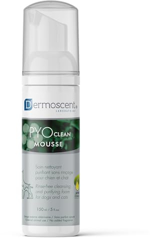 Reinigungsschaum für Hunde & Katzen | Pflegende Formulierung mit Manuka- und Lavandin-Öl | Feuchtigkeitsspendend | PYOClean Mousse von Dermoscent