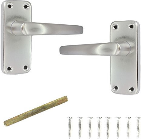 Polished Aluminium Stafford Lever Latch Handle Set 100mm