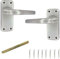 Polished Aluminium Stafford Lever Latch Handle Set 100mm