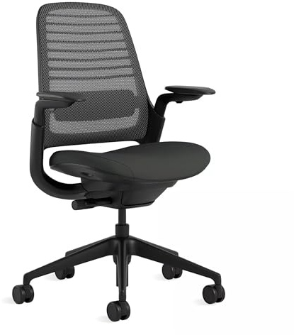 Steelcase Series 1 Ergonomic Office Chair, Carpet Floors, Graphite