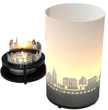 Zug Premium Geschenkbox – Silhouette und Skyline Projektion, faszinierendes Schattenspiel, ideales Souvenir für Zug Fans