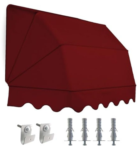 TENDAGGIMANIA Tenda da Sole per Esterno Cappottina da Esterno 4 Raggi - Misure: L.200 X S.80 CM - Tende da Sole TEMPOTEST SU MISURA con kit di montaggio - Anche tende da sole motorizzate