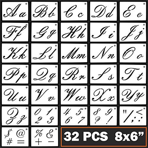 Guissi Calligraphy Schablonen Buchstaben Zahlen Zeichnen Malen Schablone Planer DIY Malerei Handwerk auf Holz