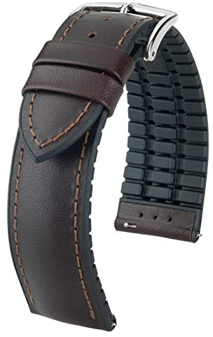 HIRSCH Unisex Performance Uhrenarmband Modell James 22 mm Braun