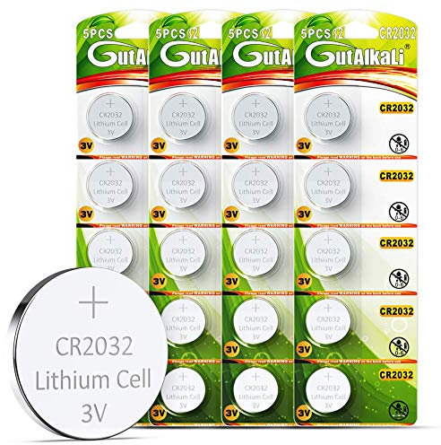 GutAlkaLi CR2032 Knopfzellen CR 2032 20 Stück CR2032 3V Lithium Knopfzelle Elektro CR 2032 Lithium