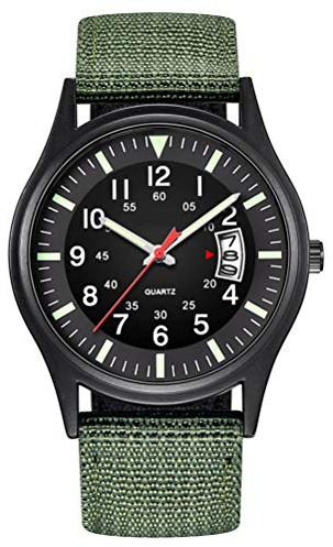 Macabolo Herren Armee Taktische Feld Sport Analog Uhren Arbeitsuhr Outdoor Casual Quarz Armbanduhr für Männer