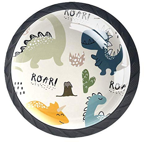 Childish Dinosaur Cabinet Door Knobs Handles Pulls Cupboard Handles Drawer Wardrobe 4pcs