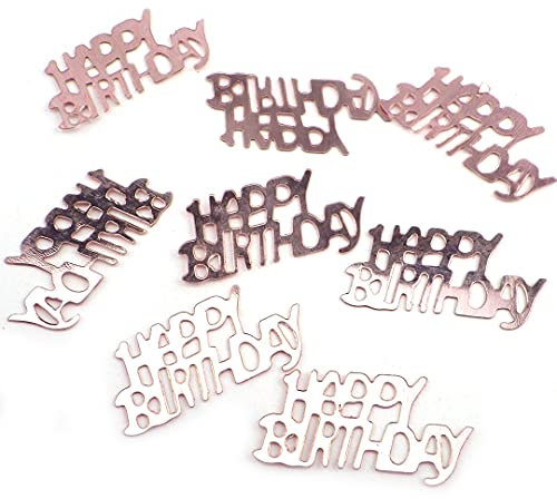 Sepkina Happy Birthday Gebrutstag Tischdeko Streudeko Konfetti (Happy-Birthday-Rosa, 200)
