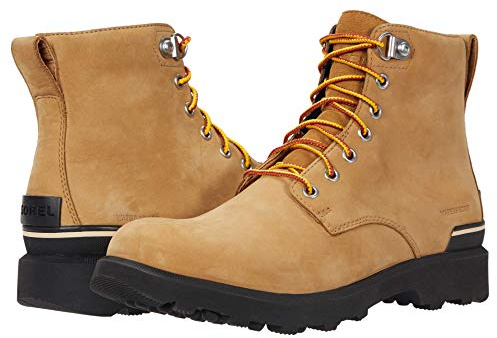 Sorel Caribou Six WP Herren-Stiefel – harte Bedingungen – wasserdicht – Buff, Lederfarben, 42 EU