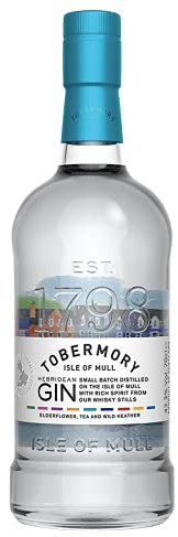 Tobermory Hebridean Gin | 70cl | 43.3% vol | Fresh, Citrusy & Malty | Craft Scottish Gin