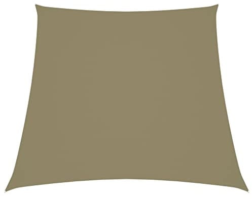 vidaXL Sonnensegel Wasserfest Sonnenschutz Windschutz Sonnendach UV Schutz Garten Terrasse Balkon Oxford-Gewebe Trapezförmig 4/5x4m Beige