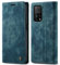 PaceBid Hülle Kompatibel mit Samsung Galaxy A51, Retro Luxus Leder Brieftasche Stoßfeste Schutzhülle mit Kartenfächer, Magnetisches Flip Handyhülle für Samsung Galaxy A51 Blau