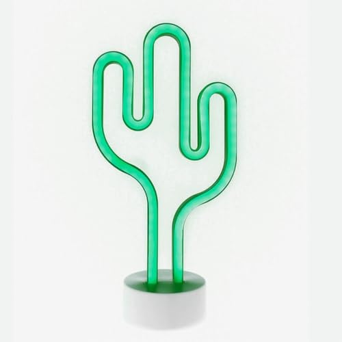 Neon Knight Lampe LED Cactus Vert