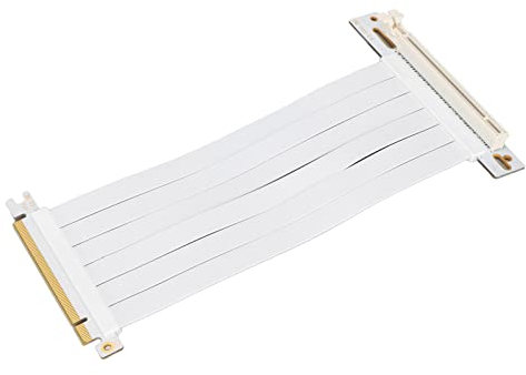 Dilwe PCI-E X16 3.0 Extender Riser Kabel, PCIe Verlängerungskabel 20cm 128Gbps High Speed PCI Express Schnittstellenadapter für Grafikkarte Soundkarte Netzwerkkarte(Weiß)