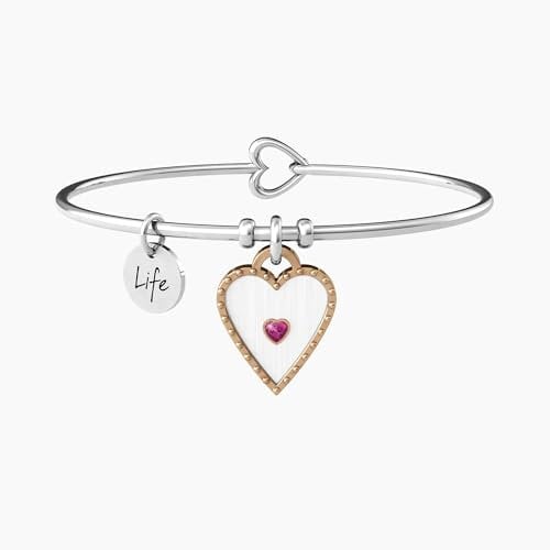 KIDULT - Bracciale in acciaio 316L PVD rosé corindone | Love
