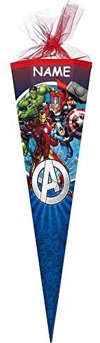 Nestler personalisiert mit Name Schultüte Avengers - 100 cm