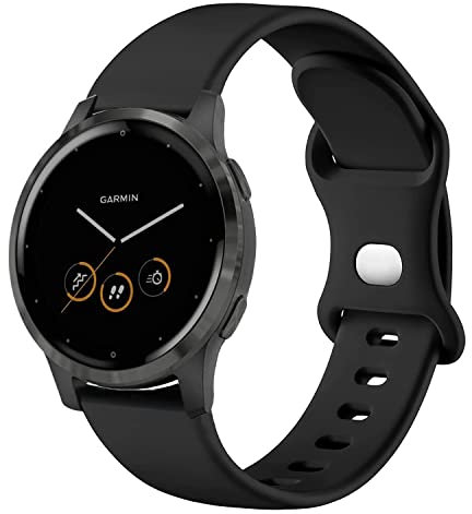 VELULYX Silikonarmband kompatibel mit Garmin Vivoactive 4S/Venu 2S/Venu 3S/Vivomove 3S, 18mm Sportarmband für Fossil Ladies Gen 6/Gen 5E/Fossil Ladies Q Venture HR Gen 4/Withings Steel HR 36mm
