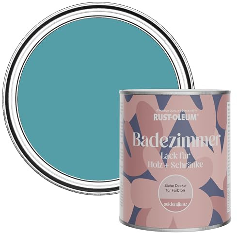 Rust-Oleum Blue Moisture Resistant Bathroom Wood and Cabinet Paint in Satin Finish - Belgrave 750ml