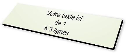 Plaque gravée Boite aux Lettres autocollante 10x2,5cm STANDARD personnalisable - 1 à 3 lignes sans frais supplémentaires beige