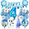 Blau Theme Geburtstag Deko 4 Jahre Mädchen, 26 Stück Luftballons Geburtstagsdeko, Folienballon, Latex Ballons für Kindergeburtstag Party