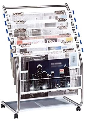 SISWIM Zeitschriftenständer Zeitungsständer Zeitungsaufbewahrungsständer Mode Zeitung und Zeitschriftenständer Werbematerial Anzeigen Rack Bürobedarf Prospektständer Literaturhalter