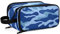 Kulturbeutel Tarnung Blaue Tarnung Große Kosmetiktasche Kulturtasche Waschtasche Make Up Tasche Waschbeutel Schminktasche für Damen Mädchen