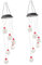 Yardwe 2 STK Solar-Windspiel-licht Windspiel Solarlampe Weihnachts-solarlicht Weihnachtliche Lichterketten Weihnachts-solarwindspiele Led-dekor Plastik Kolibri Weihnachtsutensilien Weiß