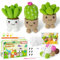WATINC 20 Stück Häkelset für Anfänger Beginner Kakteen Komplett Häkelpaket Set Starter Häkelpacket mit Anleitung und Video Strickzubehör Häkel Set DIY Handwerk Geschenk für Erwachsene Kinder