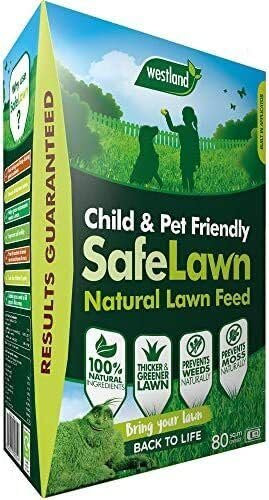 SafeLawn Child and Pet Friendly Natural Lawn Feed 80 m2, Green, 2.8 kg