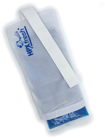 1x HPXfresh® Premium Mehrweg Vlieshülle für Kalt & Warm Mehrfach-Gel-Kompresse und Sofortkältekompresse | Gel-Kühlpack Schutzhülle mit Gummiband zum Schutz und sicherem Halt