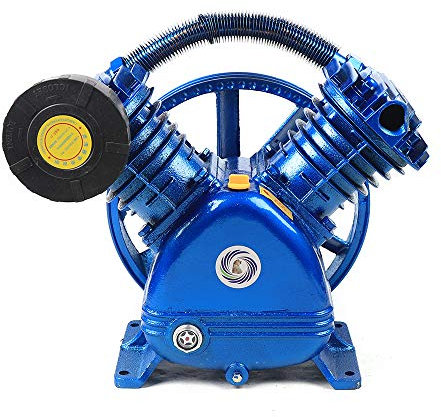 TaNeHaKi Compresseur D'air Double Cylindre De Type, 8 Bar V Tête De Pompe De Type V Compresseur D'air, 2 Cylindres 5.5HP Compresseur