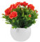 Amosfun 2st Kunstblume Im Topf Hausdekorationen Für Zu Hause Dekoration Gefälschte Pflanzen in Töpfen Künstliche Bonsai-Dekoration Anlage PVC Hibiskus Grüne Pflanzen