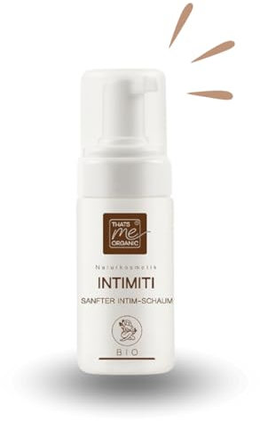 Thats me organic INTIMITI Sanfter Bio-Intim-Reinigungs- & Rasierschaum 100ml – Natürliche Intim Waschlotion Damen & Herren – Dermatologisch getestet – pH-optimierte Intimwaschlotion