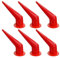 luzhidongm 6 pieces of curved caulking guns and nozzles, reusable external wall nozzle applicators, and replacement extension tools for construction (red)