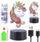 Awroutdoor Gift Girls 4 5 6 7 8 9 10 Years, Craft Diamond Painting Children, Diamond Painting Night Light Crafts on Children's Birthday, Christmas Gifts for Children (Einhorn)