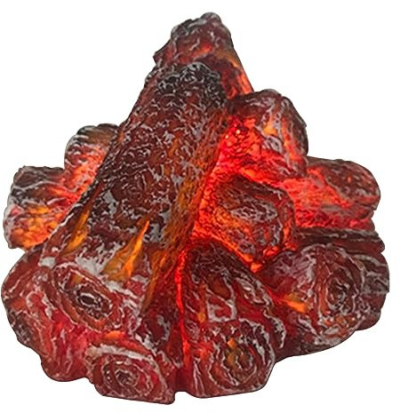 QmjdDymx Fogata Falsa, fogata Falsa 3D, Troncos de Chimenea de imitación, Llama de Fuego Falsa sin Llama Realista con Pilas para Halloween, Navidad, Camping, Fuego Falso Tipo 2