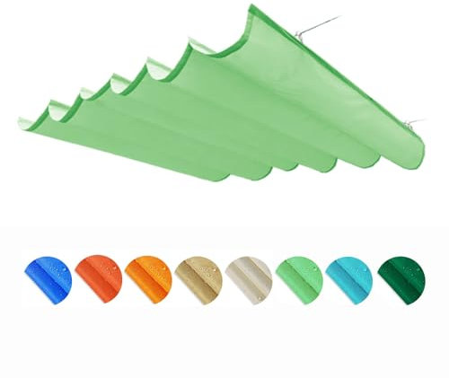 XPLKQXE Couverture D'ombrage Rétractable Et Imperméable Pergola, Voile D'ombrage À Vagues Coulissantes Patio Extérieur Gazebo Terrasse, 95% Protection Solaire