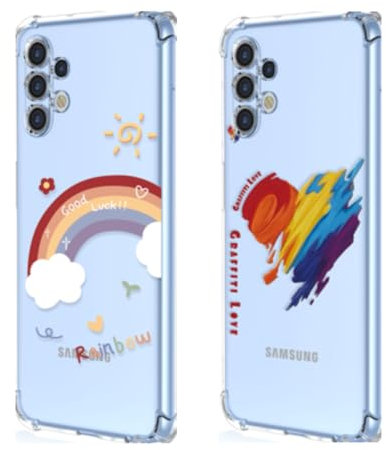 HAONANDE Lot de 2 Coques pour téléphone Portable Huawei Nova 5T / Honor 20, Coque Transparente à Motif esthétique-A01+A27