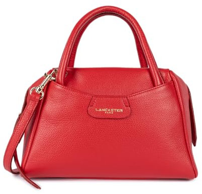 LANCASTER | Dune - Petit Sac à Main Cuir de Vachette Grainé Rouge