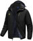 Rdruko Skijacke Herren Winterjacke Snowboardjacke Warme Fleece GefüTtert Winter Jacke Wasserdicht Funktionsjacke Männer Outdoor Wanderjacke mit Kapuze-Schwarz L