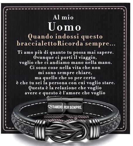 YADOCA Armband Männer Ich Liebe Dich Geschenke für Herren Lederarmband Ehemann Weihnachten Freund Jahrestag Ihn Hochzeitstag Geschenke zum Valentinstag