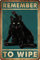 JIMOWANG Funny Black Cat Poster Vintage Metal Signs for Cafes Bars Pubs Shop Wall Decorative Funny Retro Signs 8x12 Inch