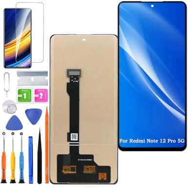 HLYGZX Pantalla LCD de repuesto para Xiaomi Redmi Note 12 Pro 5G, incluye 22101316C 22101316I 23013RK75C 22101316G Pantalla LCD Touch Digitizer Assembly Kit de piezas de reparación