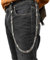 Auiremrti Biker-Geldbörsenkette, Catena durevole per pantaloni con chiusura rotonda, Design a filo spinato, Catena in acciaio inox per jeans e abbigliamento
