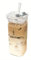 MARTOW. 16oz Iced Coffee Glass Cup with Lid and Straw – Reusable Clear Tumbler with Silicone Seal – Aesthetic Travel Glass for Cold Brew, Smoothies, and Iced Lattes