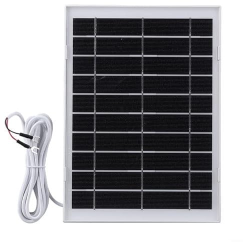 EffiFish 10W Solar Panel Charger， With U-Shaped Cable For Ring Video Doorbell 4 3 3Plus 2 Monocrystalline Silicon IP65 Waterproof With Bracket(White)