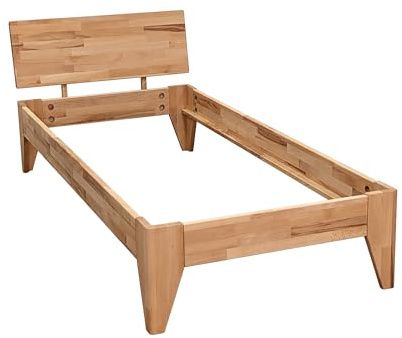 Betten-ABC Massivholzbett Rustica - 100x200 cm - Kernbuche in Naturoptik - Natur geölt