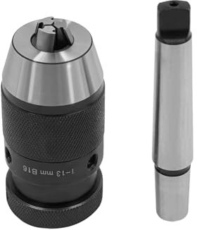 Bohrfutter Set MT2-B16, 1–13mm Präzisions Schnellspannbohrfutter mit MK2 Morsekegel & Aufbewahrungsbox, 40Cr Stahl Bohrfutter für Bohrmaschine, Drehmaschine, Fräsmaschine, Metallbearbeitung